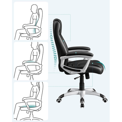 Artikelbild 9 für SONGMICS Chefsessel, OBG21B Kunstleder schwarz, Gestell, Artikelnummer 262653