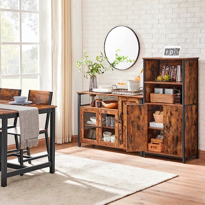 Artikelbild 5 für VASAGLE Sideboard, LSC096B01 braun 110,0 x 33,0 x 75,0 cm, 1 St., Artikelnummer 289609