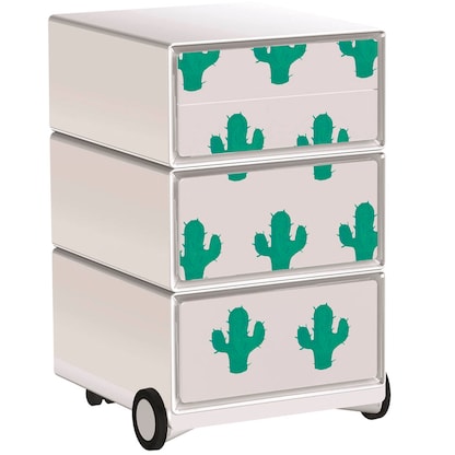 Artikelbild für PAPERFLOW easyBox Tropical Rollcontainer weiß, bunt 60763 4 Auszüge 39,0 x 43,6 x 64,2 cm, Artikelnummer 215539