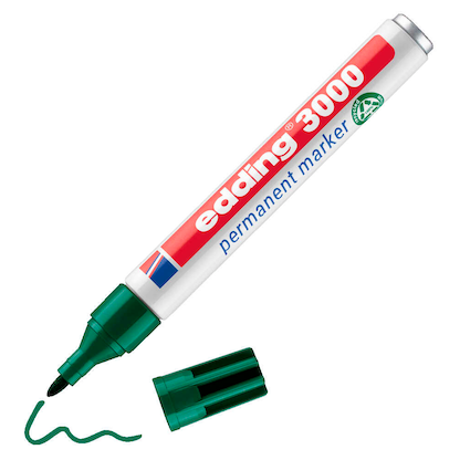 Artikelbild 2 für edding 3000 Permanentmarker farbsortiert 1,5 - 3,0 mm, 4 St., Artikelnummer 580410
