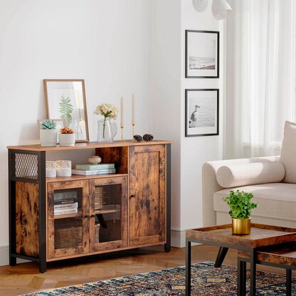 Artikelbild 7 für VASAGLE Sideboard, LSC096B01 braun 110,0 x 33,0 x 75,0 cm, 1 St., Artikelnummer 289609