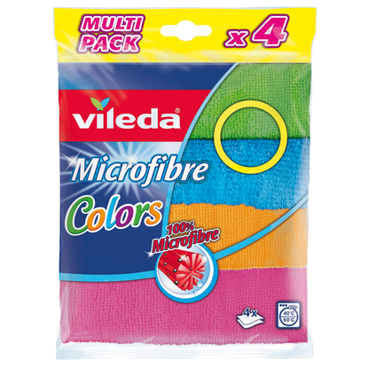 Artikelbild für vileda Colors MULTI PACK Mikrofasertücher 60 °C waschbar, 4 St., Artikelnummer 324689