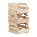 Artikelbild 1 für relaxdays Stapelkisten Holz braun 27,5 x 38,0 x 20,0 cm, 3 St., Artikelnummer 451643