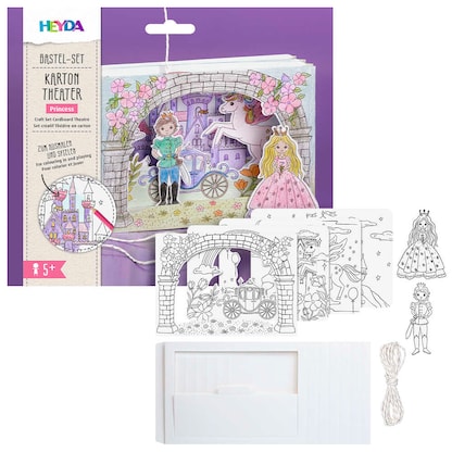 Artikelbild für HEYDA Bastelset Karton-Theater Princess mehrfarbig, Artikelnummer 779427