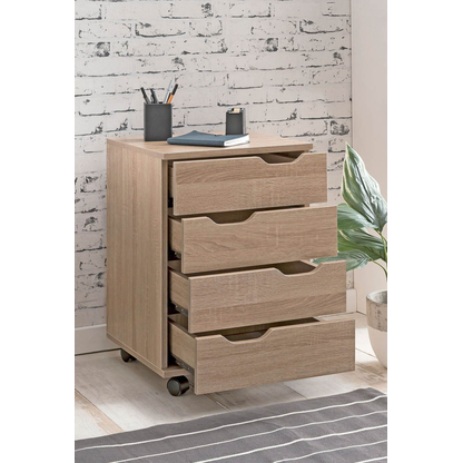 Artikelbild 4 für WOHNLING Rollcontainer Sonoma 4 Auszüge 40,0 x 40,0 x 60,0 cm, Artikelnummer 976439