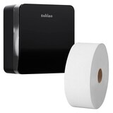 Artikelbild 1 für Satino Toilettenpapierspender HYGINITY S JT1 System 333405 schwarz Kunststoff, 1 St., Artikelnummer 663136