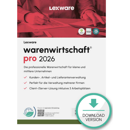Artikelbild für LEXWARE Warenwirtschaft Pro 2026 Software Vollversion (Download-Link), Artikelnummer 765598