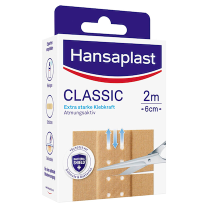 Artikelbild für Hansaplast Pflaster CLASSIC 4808213002 beige 6,0 x 10,0 cm, 20 St., Artikelnummer 464931