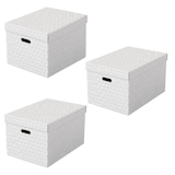 Artikelbild 1 für Esselte Home Aufbewahrungsboxen 50,0 l weiß 35,5 x 51,0 x 30,5 cm, 3 St., Artikelnummer 652307