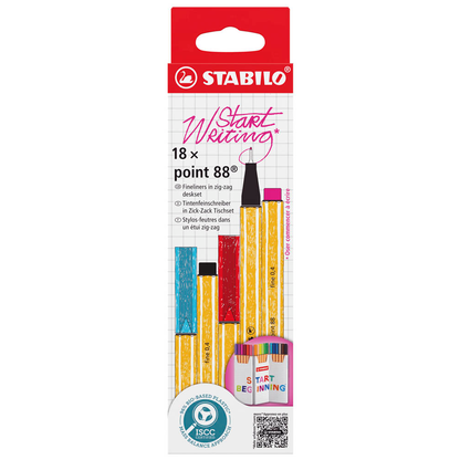 Artikelbild 2 für STABILO point 88 Fineliner farbsortiert 0,4 mm, 18 St., Artikelnummer 515298