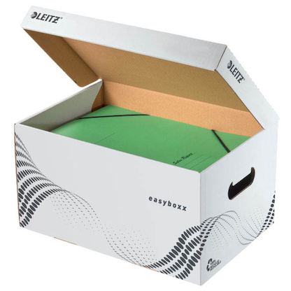 Artikelbild 2 für LEITZ Archivcontainer easyboxx weiß 35,5 x 25,2 x 19,3 cm, 15 Pack, Artikelnummer 668004