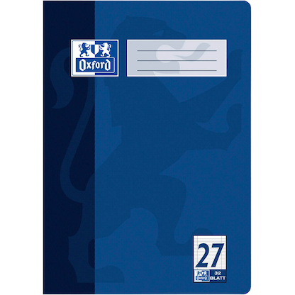 Artikelbild 2 für OXFORD Doppelheft Lineatur 27 liniert DIN A4 Innen- und Außenrand, 32 Blatt, 1 St., Artikelnummer 273610