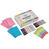 Artikelbild 1 für PLAYROOM Moderationszubehör Workshop 3x Whiteboard-/Flipchartmarker, 5x Permanentmarker, 3x Set Haftnotizen, 2x Bogen Wahlpunkte, Artikelnummer 732436