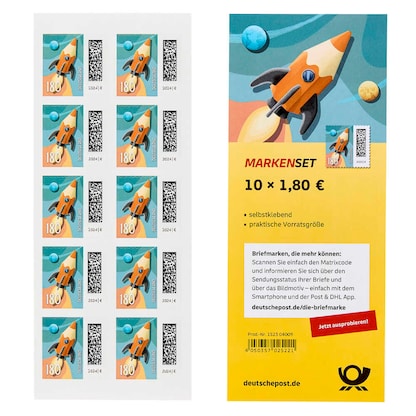 Artikelbild für Deutsche Post 1,80 € Briefmarken 