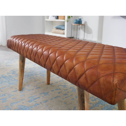 Artikelbild 3 für WOHNLING Sitzbank WL6.091 braun Leder 115,0 cm, Artikelnummer 545907