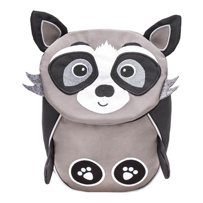 Artikelbild für BELMIL® Kindergartenrucksack Mini Animals Raccoon Kunstfaser grau/schwarz, Artikelnummer 270997
