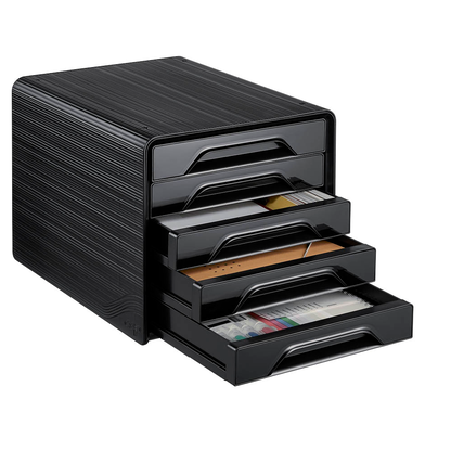 Artikelbild 4 für cep Schubladenbox Smoove schwarz 107111011, DIN A4 mit 5 Schubladen, 1 St., Artikelnummer 429487