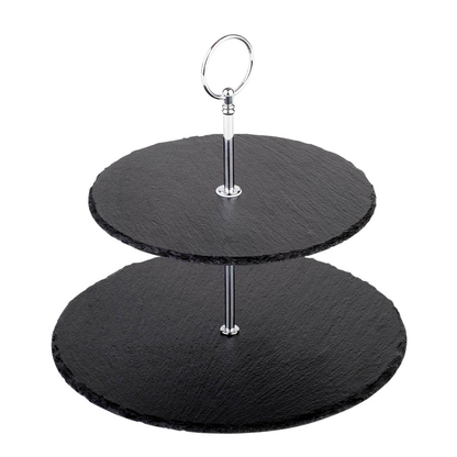 Artikelbild für APS Etagere schwarz, silber Höhe: 24,0 cm, 1 St., Artikelnummer 193658