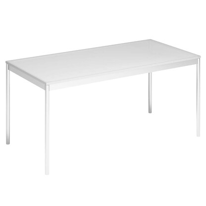 Artikelbild für viasit System4 Schreibtisch transparent rechteckig, 4-Fuß-Gestell chrom 160,0 x 80,0 cm, Artikelnummer 214064