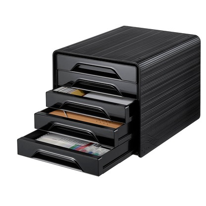 Artikelbild 5 für cep Schubladenbox Smoove schwarz 107111011, DIN A4 mit 5 Schubladen, 1 St., Artikelnummer 429487