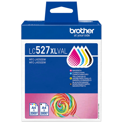 Artikelbild 2 für brother LC-527XLVAL schwarz, cyan, magenta, gelb Druckerpatronen, 4er-Set, Artikelnummer 707329