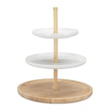 Artikelbild 1 für relaxdays Etagere weiß/braun Höhe: 36,0 cm, 1 St., Artikelnummer 382881