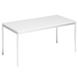 Artikelbild 1 für viasit System4 Schreibtisch weiß rechteckig, 4-Fuß-Gestell chrom 160,0 x 80,0 cm, Artikelnummer 545483