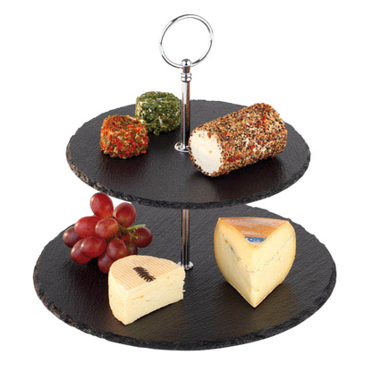 Artikelbild 2 für APS Etagere schwarz, silber Höhe: 24,0 cm, 1 St., Artikelnummer 193658