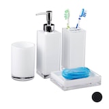 Artikelbild 1 für relaxdays Badaccessoires-Set weiß, 1 Set, Artikelnummer 373177