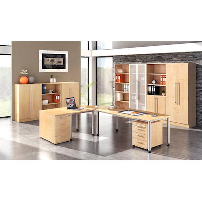 Artikelbild 5 für HAMMERBACHER Regalschrank Orbis, V7700/3/3/RE ahorn 80,0 x 42,0 x 200,4 cm, 1 St., Artikelnummer 373969