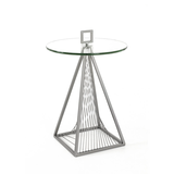 Artikelbild 1 für HAKU Möbel Beistelltisch rund Glas grau 45,0 x 45,0 x 57,0 cm, 1 St., Artikelnummer 557062