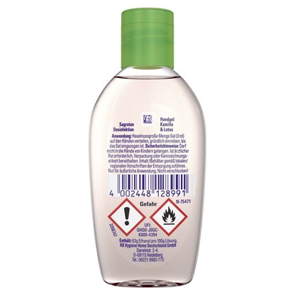 Artikelbild 2 für SAGROTAN® Healthy Touch Händedesinfektionsgel 50 ml, Artikelnummer 522391