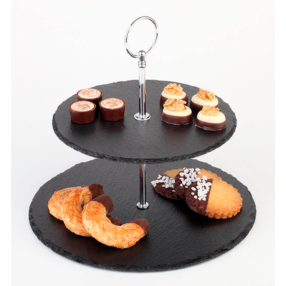 Artikelbild 3 für APS Etagere schwarz, silber Höhe: 24,0 cm, 1 St., Artikelnummer 193658