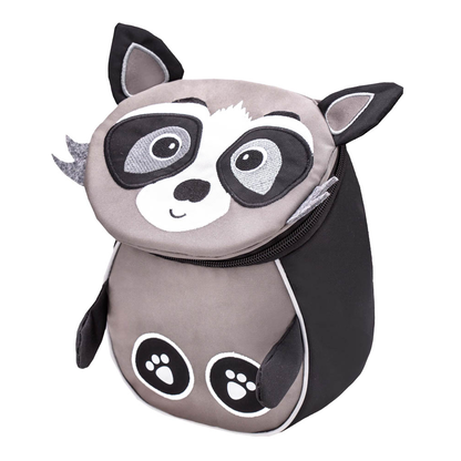 Artikelbild 2 für BELMIL® Kindergartenrucksack Mini Animals Raccoon Kunstfaser grau/schwarz, Artikelnummer 270997