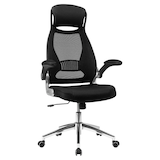 Artikelbild 1 für SONGMICS Bürostuhl, OBN86BK Stoff schwarz, Gestell silber, Artikelnummer 262747