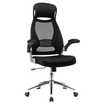 Artikelbild für SONGMICS Bürostuhl, OBN86BK Stoff schwarz, Gestell silber, Artikelnummer 262747