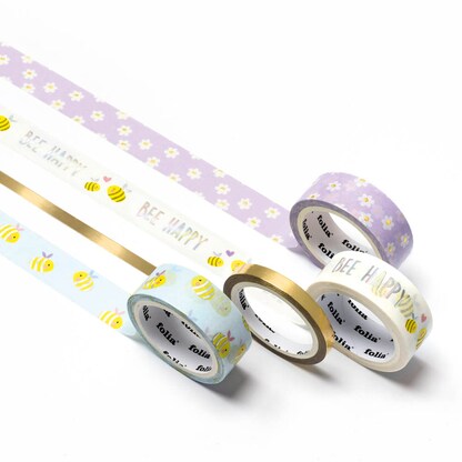 Artikelbild für folia BEE Deko-Klebeband matt 15,0/5,0 mm x 5,0 m 4 Rollen, Artikelnummer 528651