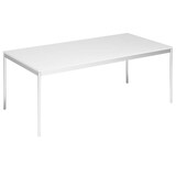 Artikelbild 1 für viasit System4 Schreibtisch transparent rechteckig, 4-Fuß-Gestell chrom 200,0 x 100,0 cm, Artikelnummer 214106