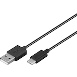 Artikelbild 1 für goobay USB 2.0 A/USB C Kabel 1,0 m schwarz, 1 St., Artikelnummer 344251