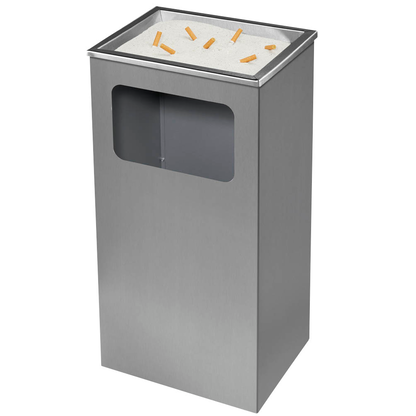 Mojawo Outdoor Standaschenbecher Aschenbecher mit Mülleimer schwarz