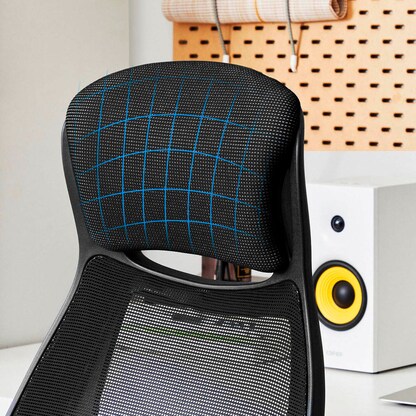 Artikelbild 3 für SONGMICS Bürostuhl, OBN86BK Stoff schwarz, Gestell silber, Artikelnummer 262747