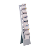 Artikelbild 1 für Kerkmann Prospektständer Vito silber DIN A4 8 Fächer 32,0 x 42,0 x 150,0 cm, 1 St., Artikelnummer 647920