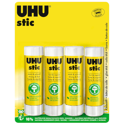 Artikelbild für UHU stic Klebestifte 40,0 g, 4 St., Artikelnummer 992364