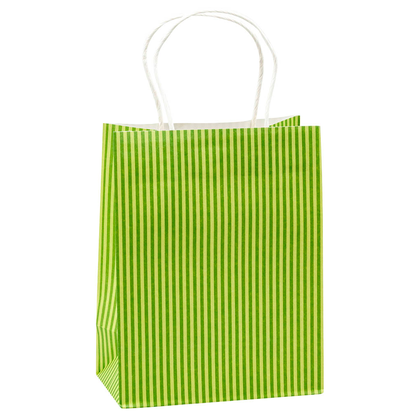 Artikelbild 4 für TSI Geschenktüten STREIFEN blau,grün, orange, lila 18,0 x 23,0 cm, 12 St., Artikelnummer 653119