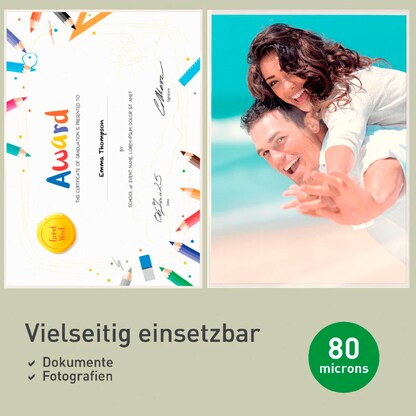 Artikelbild 12 für LEITZ UDT Laminierfolien glänzend für A4 80 micron, 100 St., Artikelnummer 472464