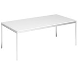 Artikelbild 1 für viasit System4 Schreibtisch weiß rechteckig, 4-Fuß-Gestell chrom 200,0 x 100,0 cm, Artikelnummer 545608