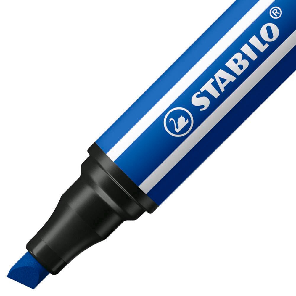 STABILO Fasermaler Pen 68, Strichstärke 1,0 Mm, Kobaltblau - Mit Wasserbasierter Tinte, Ventilierter Kappe, VE=3