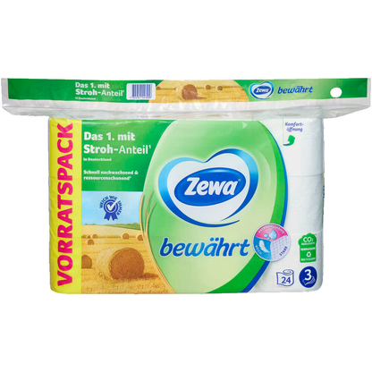 Artikelbild 4 für Zewa Toilettenpapier bewährt 3-lagig, 24 Rollen, Artikelnummer 769459