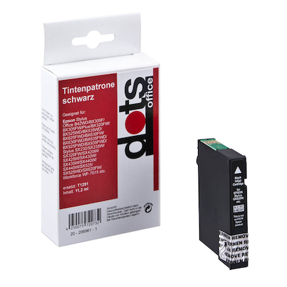 Artikelbild für dots schwarz Druckerpatrone kompatibel zu EPSON T1291, Artikelnummer 149334