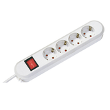 Artikelbild 1 für BACHMANN SMART 4-fach Steckdosenleiste mit Schalter 1,5 m weiß, Artikelnummer 185193